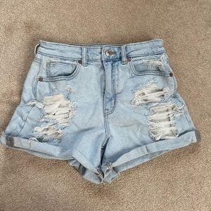 american eagle distressed mom shorts